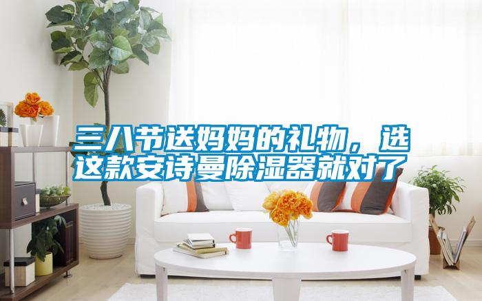 三八節送媽媽的禮物，選這款安詩曼除濕器就對了
