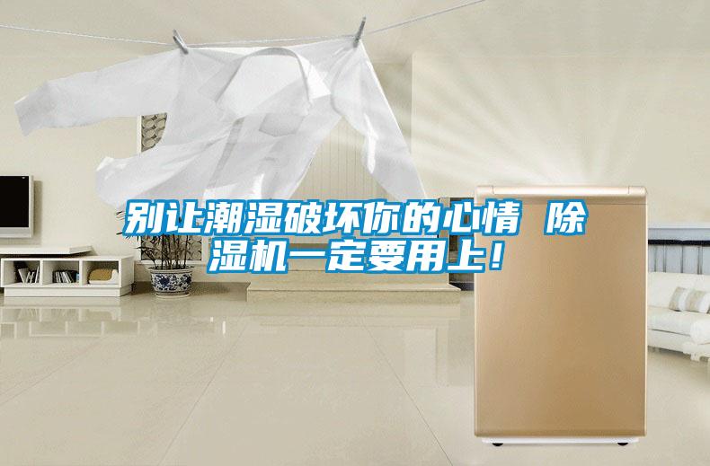 別讓潮濕破壞你的心情 除濕機一定要用上！