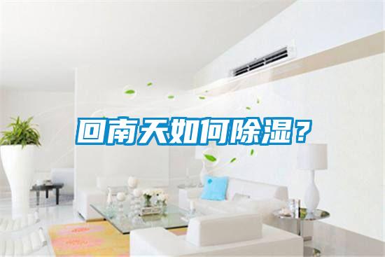 回南天如何除濕？