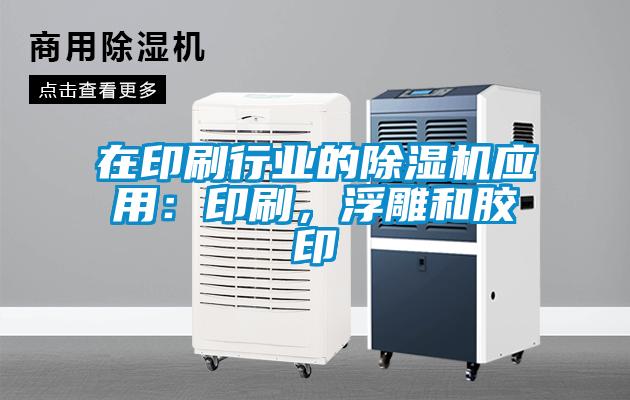 在印刷行業的除濕機應用：印刷，浮雕和膠印