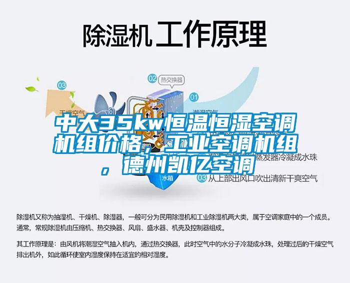 中大35kw恒溫恒濕空調機組價格，工業空調機組，德州凱億空調