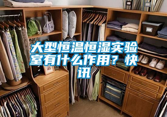 大型恒溫恒濕實驗室有什么作用？快訊