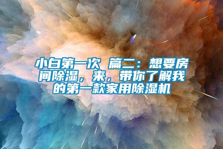 小白第一次 篇二：想要房間除濕，來，帶你了解我的第一款家用除濕機