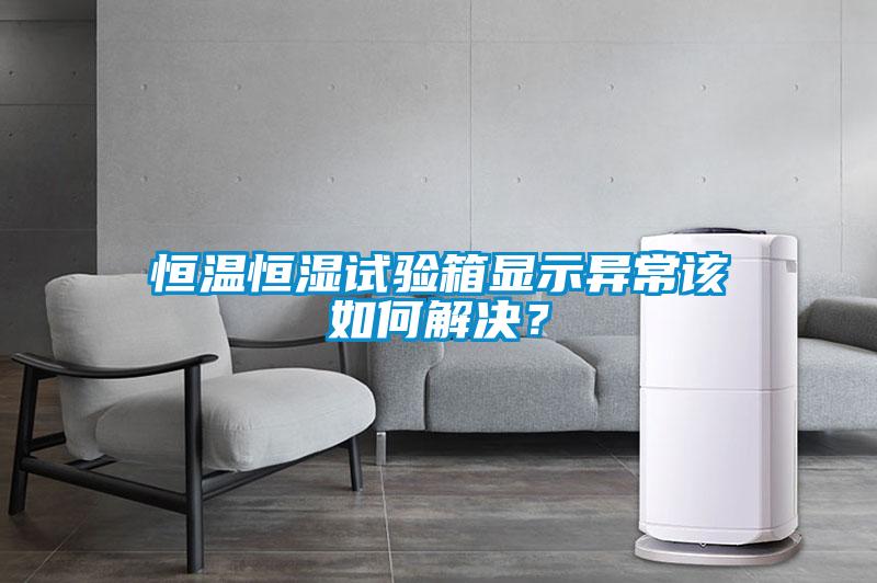 恒溫恒濕試驗(yàn)箱顯示異常該如何解決？