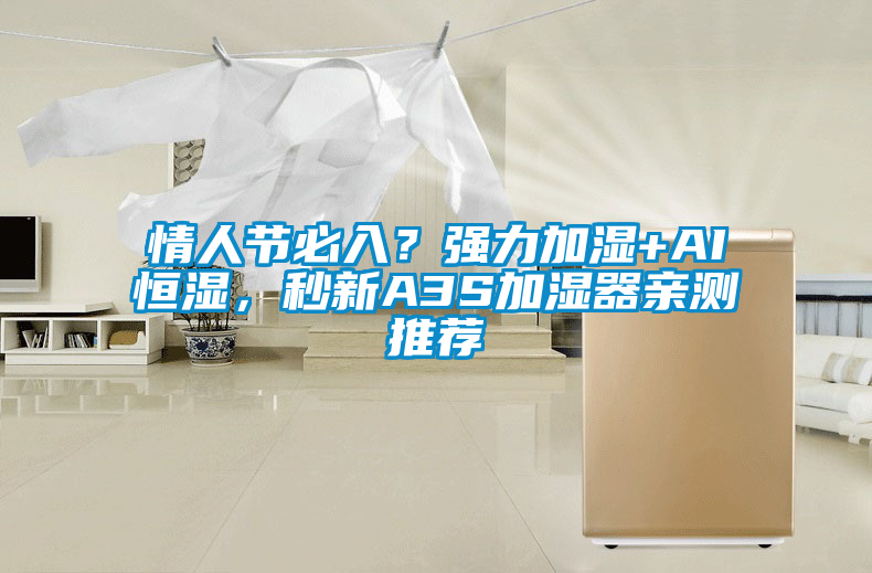 情人節必入？強力加濕+AI恒濕，秒新A3S加濕器親測推薦