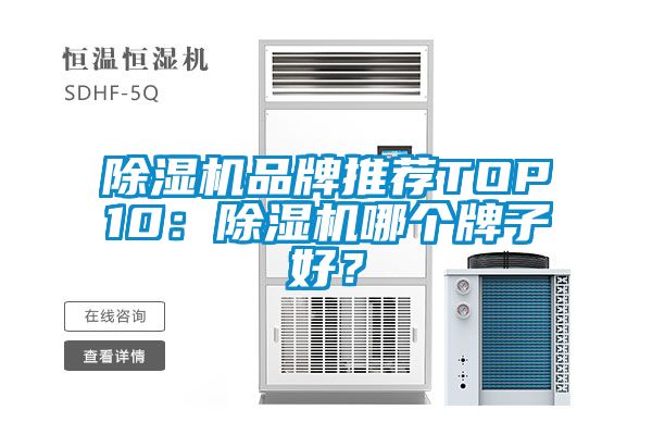 除濕機品牌推薦TOP10：除濕機哪個牌子好？