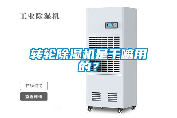 轉輪除濕機是干嘛用的？